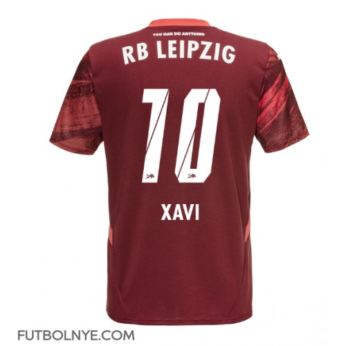 Camiseta RB Leipzig Xavi Simons #10 Visitante Equipación 2024-25 manga corta